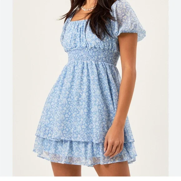 blue and white altar'd state dress Isadora Maxi Kaftan Cotton Dress As seen in O'Oprah Magazine main image 1